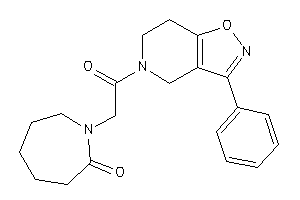 Image of 1-[2-keto-2-(3-phenyl-6,7-dihydro-4H-isoxazolo[4,5-c]pyridin-5-yl)ethyl]azepan-2-one
