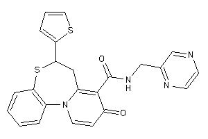 9-keto-N-(pyrazin-2-ylmethyl)-6-(2-thienyl)-6,7-dihydropyrido[2,1-d][1,5]benzothiazepine-8-carboxamide
