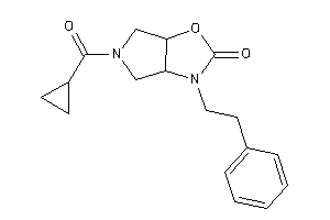 5-(cyclopropanecarbonyl)-3-phenethyl-3a,4,6,6a-tetrahydropyrrolo[3,4-d]oxazol-2-one