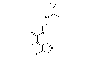 Image of N-[2-(cyclopropanecarbonylamino)ethyl]-1H-pyrazolo[3,4-b]pyridine-4-carboxamide