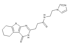 N-(2-imidazol-1-ylethyl)-3-(4-keto-5,6,7,8-tetrahydro-3H-benzothiopheno[2,3-d]pyrimidin-2-yl)propionamide