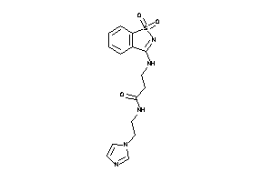 3-[(1,1-diketo-1,2-benzothiazol-3-yl)amino]-N-(2-imidazol-1-ylethyl)propionamide