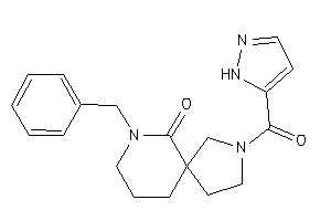 7-benzyl-3-(1H-pyrazole-5-carbonyl)-3,7-diazaspiro[4.5]decan-6-one