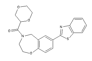 [7-(1,3-benzothiazol-2-yl)-3,5-dihydro-2H-1,4-benzoxazepin-4-yl]-(1,4-dioxan-2-yl)methanone