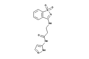 Image of 3-[(1,1-diketo-1,2-benzothiazol-3-yl)amino]-N-(1H-pyrazol-5-yl)propionamide