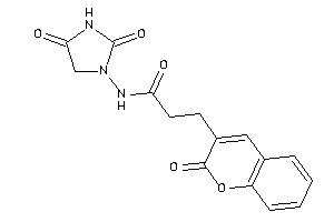 N-(2,4-diketoimidazolidin-1-yl)-3-(2-ketochromen-3-yl)propionamide