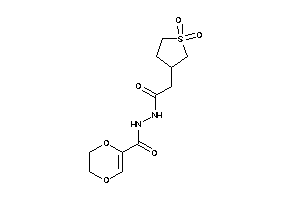Image of N'-[2-(1,1-diketothiolan-3-yl)acetyl]-2,3-dihydro-1,4-dioxine-5-carbohydrazide