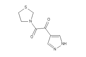 1-(1H-pyrazol-4-yl)-2-thiazolidin-3-yl-ethane-1,2-dione