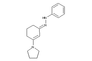 Image of Phenyl-[(3-pyrrolidinocyclohex-2-en-1-ylidene)amino]amine