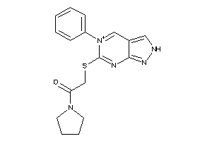 2-[(5-phenyl-2H-pyrazolo[3,4-d]pyrimidin-5-ium-6-yl)thio]-1-pyrrolidino-ethanone