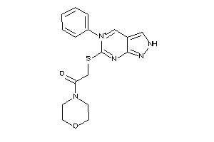 1-morpholino-2-[(5-phenyl-2H-pyrazolo[3,4-d]pyrimidin-5-ium-6-yl)thio]ethanone