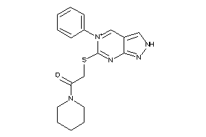 2-[(5-phenyl-2H-pyrazolo[3,4-d]pyrimidin-5-ium-6-yl)thio]-1-piperidino-ethanone