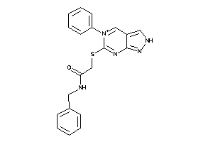 N-benzyl-2-[(5-phenyl-2H-pyrazolo[3,4-d]pyrimidin-5-ium-6-yl)thio]acetamide