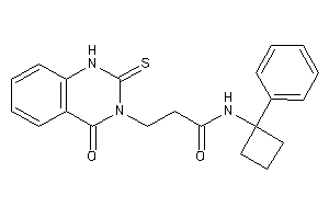 3-(4-keto-2-thioxo-1H-quinazolin-3-yl)-N-(1-phenylcyclobutyl)propionamide