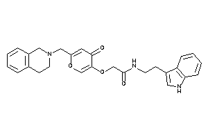 2-[6-(3,4-dihydro-1H-isoquinolin-2-ylmethyl)-4-keto-pyran-3-yl]oxy-N-[2-(1H-indol-3-yl)ethyl]acetamide