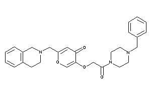 Image of 5-[2-(4-benzylpiperazino)-2-keto-ethoxy]-2-(3,4-dihydro-1H-isoquinolin-2-ylmethyl)pyran-4-one
