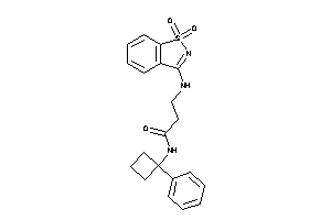 3-[(1,1-diketo-1,2-benzothiazol-3-yl)amino]-N-(1-phenylcyclobutyl)propionamide