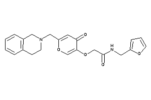 Image of 2-[6-(3,4-dihydro-1H-isoquinolin-2-ylmethyl)-4-keto-pyran-3-yl]oxy-N-(2-furfuryl)acetamide