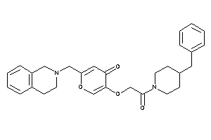 5-[2-(4-benzylpiperidino)-2-keto-ethoxy]-2-(3,4-dihydro-1H-isoquinolin-2-ylmethyl)pyran-4-one