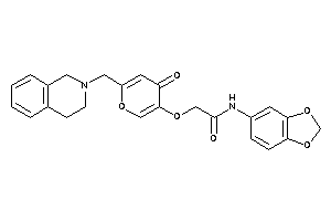 N-(1,3-benzodioxol-5-yl)-2-[6-(3,4-dihydro-1H-isoquinolin-2-ylmethyl)-4-keto-pyran-3-yl]oxy-acetamide