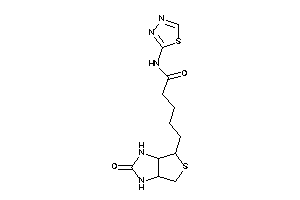 Image of 5-(2-keto-1,3,3a,4,6,6a-hexahydrothieno[3,4-d]imidazol-4-yl)-N-(1,3,4-thiadiazol-2-yl)valeramide