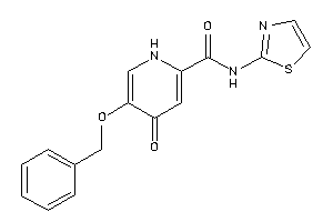 5-benzoxy-4-keto-N-thiazol-2-yl-1H-pyridine-2-carboxamide