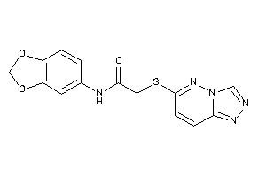 N-(1,3-benzodioxol-5-yl)-2-([1,2,4]triazolo[3,4-f]pyridazin-6-ylthio)acetamide