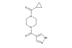 Image of Cyclopropyl-[4-(1H-pyrazole-4-carbonyl)piperazino]methanone
