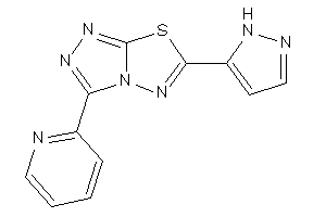 Image of 6-(1H-pyrazol-5-yl)-3-(2-pyridyl)-[1,2,4]triazolo[3,4-b][1,3,4]thiadiazole