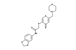 N-(1,3-benzodioxol-5-yl)-2-[4-keto-6-(morpholinomethyl)pyran-3-yl]oxy-acetamide
