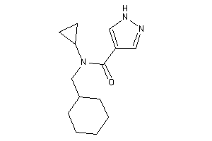 Image of N-(cyclohexylmethyl)-N-cyclopropyl-1H-pyrazole-4-carboxamide