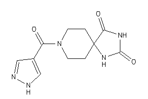 Image of 8-(1H-pyrazole-4-carbonyl)-2,4,8-triazaspiro[4.5]decane-1,3-quinone