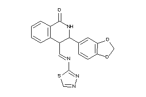 3-(1,3-benzodioxol-5-yl)-4-(1,3,4-thiadiazol-2-yliminomethyl)-3,4-dihydroisocarbostyril