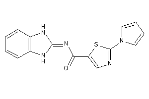 Image of N-(1,3-dihydrobenzimidazol-2-ylidene)-2-pyrrol-1-yl-thiazole-5-carboxamide