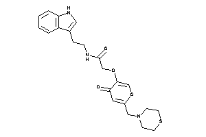 N-[2-(1H-indol-3-yl)ethyl]-2-[4-keto-6-(thiomorpholinomethyl)pyran-3-yl]oxy-acetamide
