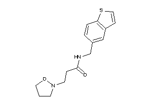 Image of N-(benzothiophen-5-ylmethyl)-3-isoxazolidin-2-yl-propionamide