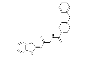 N-[2-(3H-1,3-benzothiazol-2-ylideneamino)-2-keto-ethyl]-4-benzyl-piperazine-1-carboxamide