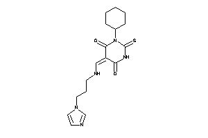 1-cyclohexyl-5-[(3-imidazol-1-ylpropylamino)methylene]-2-thioxo-hexahydropyrimidine-4,6-quinone