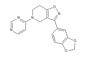3-(1,3-benzodioxol-5-yl)-5-(4-pyrimidyl)-6,7-dihydro-4H-isoxazolo[4,5-c]pyridine