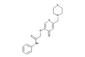2-[4-keto-6-(thiomorpholinomethyl)pyran-3-yl]oxy-N-phenyl-acetamide