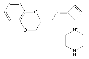 Image of 2,3-dihydro-1,4-benzodioxin-3-ylmethyl-(4-piperazin-1-ium-1-ylidenecyclobut-2-en-1-ylidene)amine