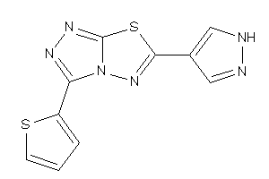Image of 6-(1H-pyrazol-4-yl)-3-(2-thienyl)-[1,2,4]triazolo[3,4-b][1,3,4]thiadiazole