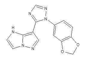 Image of 7-[2-(1,3-benzodioxol-5-yl)-1,2,4-triazol-3-yl]-1H-pyrazolo[1,5-a]imidazole