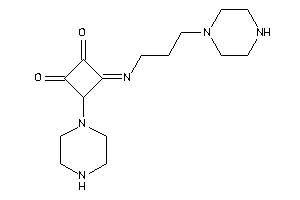 Image of 3-piperazino-4-(3-piperazinopropylimino)cyclobutane-1,2-quinone