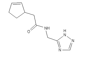 2-cyclopent-2-en-1-yl-N-(1H-1,2,4-triazol-5-ylmethyl)acetamide