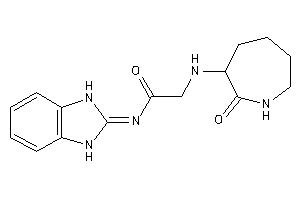 Image of N-(1,3-dihydrobenzimidazol-2-ylidene)-2-[(2-ketoazepan-3-yl)amino]acetamide