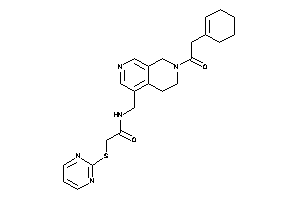 N-[[7-(2-cyclohexen-1-ylacetyl)-6,8-dihydro-5H-2,7-naphthyridin-4-yl]methyl]-2-(2-pyrimidylthio)acetamide