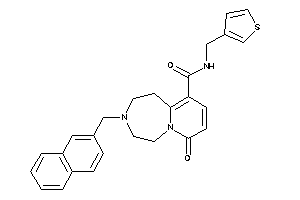 Image of 7-keto-3-(2-naphthylmethyl)-N-(3-thenyl)-1,2,4,5-tetrahydropyrido[2,1-g][1,4]diazepine-10-carboxamide
