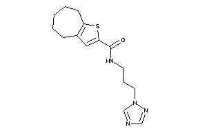 N-[3-(1,2,4-triazol-1-yl)propyl]-5,6,7,8-tetrahydro-4H-cyclohepta[b]thiophene-2-carboxamide