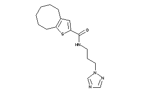 N-[3-(1,2,4-triazol-1-yl)propyl]-4,5,6,7,8,9-hexahydrocycloocta[b]thiophene-2-carboxamide